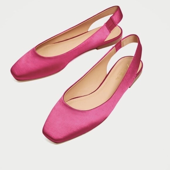 Zara Shoes - Zara Satin Ballerina Slingbacks
